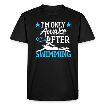 Piscine couverte Sport - T-shirt Premium bio Homme - noir - Devant - Nico (187cm)