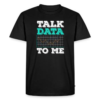 USA Computer Statistics Talk data to me - T-shirt Premium bio Homme - noir - Devant - Nico (187cm)