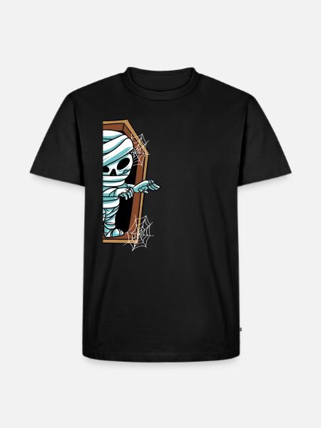 Mummy in the grave Halloween - Men's Premium Organic T-Shirt - black