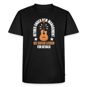 Cours de guitare guitare grand-père - T-shirt Premium bio Homme - noir - Devant - Nico (187cm)