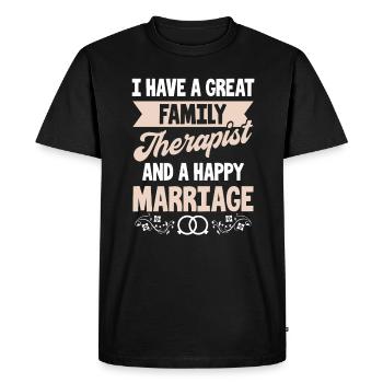 Thérapie Psychothérapie Psychiatre - T-shirt Premium bio Homme - noir - Devant - Nico (187cm)