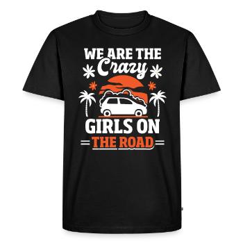 Voyage Crazy girls dans la rue - T-shirt Premium bio Homme - noir - Devant - Nico (187cm)