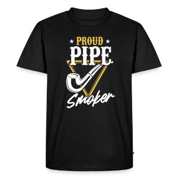 Fumer de la fumée de cigare - T-shirt Premium bio Homme - noir - Devant - Nico (187cm)