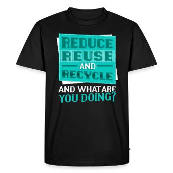 Sensibilisation à la Journée de la Terre Sauvez la planète - T-shirt Premium bio Homme - noir - Devant - Nico (187cm)
