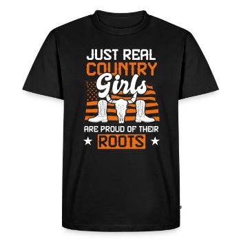 Country Roots Folk - T-shirt Premium bio Homme - noir - Devant - Nico (187cm)