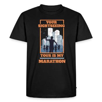 Running Tournament Running Competition Marathon - Men's Premium Organic T-Shirt - black - Front - Nico (187cm)