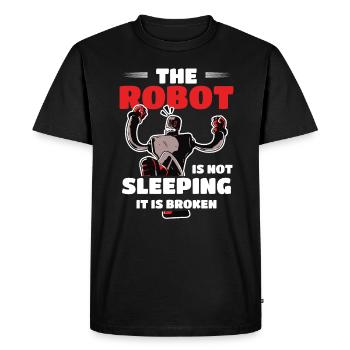 Ingénieur robotique - T-shirt Premium bio Homme - noir - Devant - Nico (187cm)