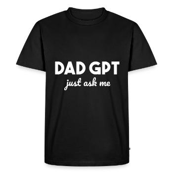 Dad GPT Papa Künstliche Intelligenz Geschenkidee - Männer Premium Bio T-Shirt - Schwarz - Vorne - Nico (187cm)