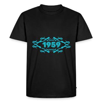 Année 1959 - T-shirt Premium bio Homme - noir - Devant - Nico (187cm)