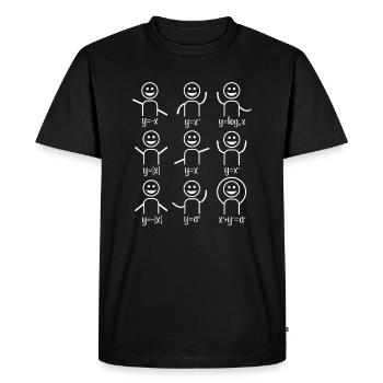 Math teacher algebra dance math - Men's Premium Organic T-Shirt - black - Front - Nico (187cm)