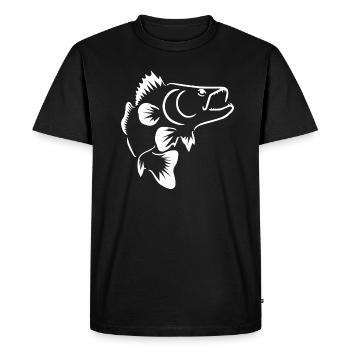 Pêche au sandre - pêche aux prédateurs - T-shirt Premium bio Homme - noir - Devant - Nico (187cm)