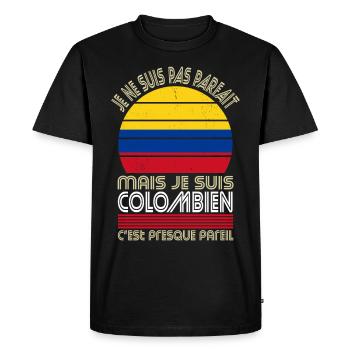 Je ne suis pas parfait mais je suis Colombien - T-shirt Premium bio Homme - noir - Devant - Nico (187cm)