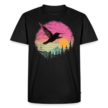 colibri, oiseau, la nature, animaux, nature sauvage, nectar - T-shirt Premium bio Homme - noir - Devant - Nico (187cm)