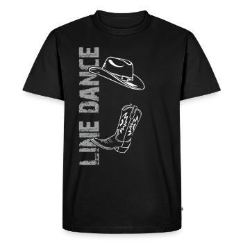 Line Dance Design for Dancers and Dance Group - Men's Premium Organic T-Shirt - black - Front - Nico (187cm)