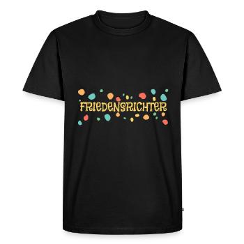Taches de peinture Juges de paix - T-shirt Premium bio Homme - noir - Devant - Nico (187cm)