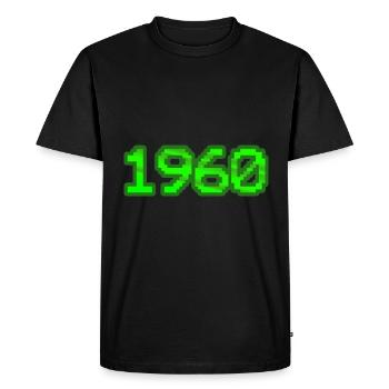 1960 - Men's Premium Organic T-Shirt - black - Front - Nico (187cm)