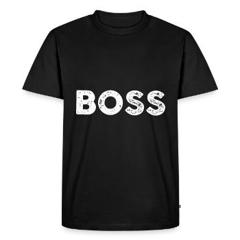 Boss - T-shirt Premium bio Homme - noir - Devant - Nico (187cm)