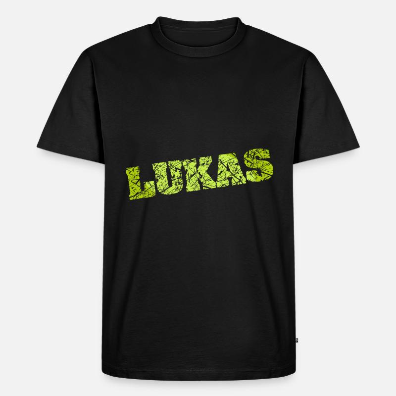 Lukas - Männer Premium Bio T-Shirt - Schwarz