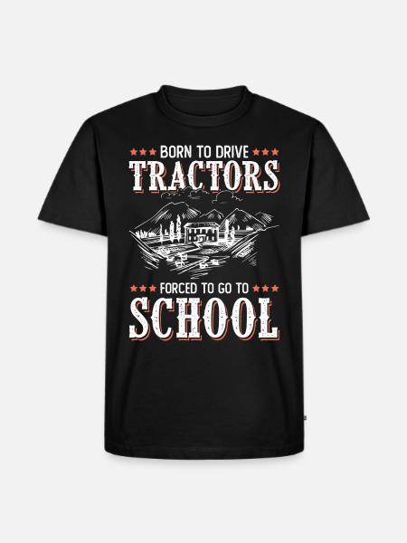 Tractor school farmer - Men's Premium Organic T-Shirt - black