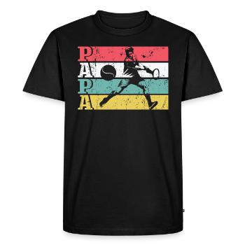 Vintage Tennis Papa La Légende du Tennis Fête des Pères - T-shirt Premium bio Homme - noir - Devant - Nico (187cm)