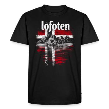 Lofoten, Norvège - T-shirt Premium bio Homme - noir - Devant - Nico (187cm)