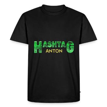 Hashtag Anton - Men's Premium Organic T-Shirt - black - Front - Nico (187cm)