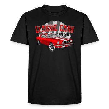 Voitures classiques - V8 US Classic Muscle Car - T-shirt Premium bio Homme - noir - Devant - Nico (187cm)
