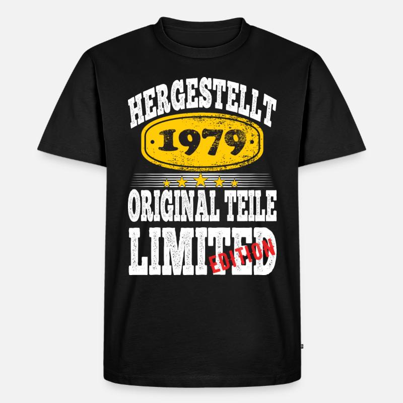 Hergestellt 1979 - Männer Premium Bio T-Shirt - Schwarz