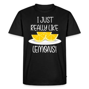 Limonade Agrumes Citron Summer - T-shirt Premium bio Homme - noir - Devant - Nico (187cm)