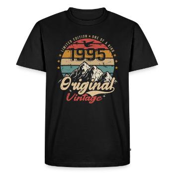Original Vintage 1995 édition limitée 1995 - T-shirt Premium bio Homme - noir - Devant - Nico (187cm)