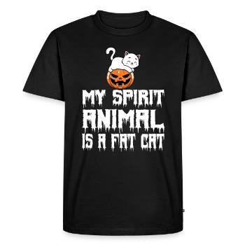 My Spirit Animal Is Fat Cat Halloween - Men's Premium Organic T-Shirt - black - Front - Nico (187cm)