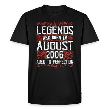 2006 August Vintage Retro Anniversary August 2006 - Men's Premium Organic T-Shirt - black - Front - Nico (187cm)