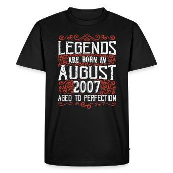 2007 August Vintage Retro Anniversary August 2007 - Men's Premium Organic T-Shirt - black - Front - Nico (187cm)