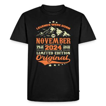 Légendaire depuis novembre 2024 - édition limitée - T-shirt Premium bio Homme - noir - Devant - Nico (187cm)