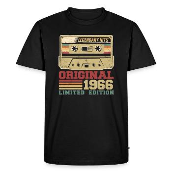 Original 1966 Vintage Anniversaire Cadeau 1966 - T-shirt Premium bio Homme - noir - Devant - Nico (187cm)