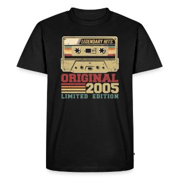 Original 2005 Vintage Anniversary Gift 2005 - Men's Premium Organic T-Shirt - black - Front - Nico (187cm)