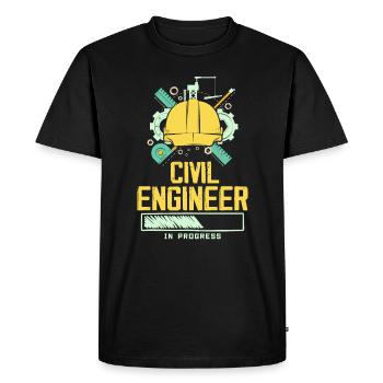 Future career as a civil engineer Civil engineering - Men's Premium Organic T-Shirt - black - Front - Nico (187cm)