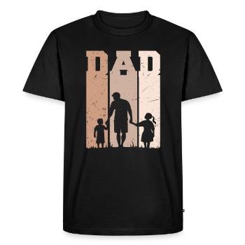 Exceptional Dad - Men's Premium Organic T-Shirt - black - Front - Nico (187cm)