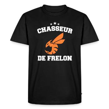 Chasseur de frelon Humour Frelon Asiatique Drôle - T-shirt Premium bio Homme - noir - Devant - Nico (187cm)