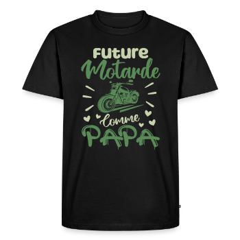 Future Motarde Comme Papa - T-shirt Premium bio Homme - noir - Devant - Nico (187cm)