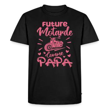 Future Motarde Comme Papa - T-shirt Premium bio Homme - noir - Devant - Nico (187cm)