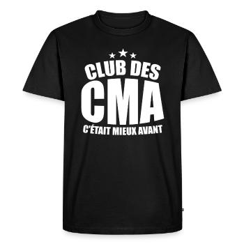 Je Suis Retraité, C'était Mieux Avant, CMA - T-shirt Premium bio Homme - noir - Devant - Nico (187cm)