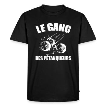 Pétanque - Bouliste - Fan de Pétanque - T-shirt Premium bio Homme - noir - Devant - Nico (187cm)