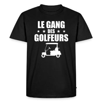 Golf, Golfeur, Fan de Golf - T-shirt Premium bio Homme - noir - Devant - Nico (187cm)