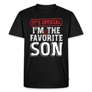 Its Official Im The Favorite Son - Men's Premium Organic T-Shirt - black - Front - Nico (187cm)