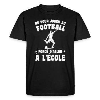Football Joueur Cadeau Enfant Homme Garçon - T-shirt Premium bio Homme - noir - Devant - Nico (187cm)