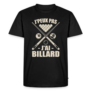 Je Peux Pas J'ai Billard - T-shirt Premium bio Homme - noir - Devant - Nico (187cm)
