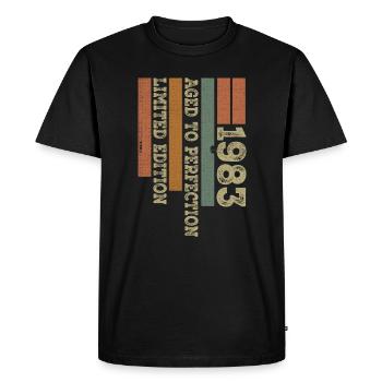 1993 Cadeau Anniversaire Vintage Rétro Né en 1993 - T-shirt Premium bio Homme - noir - Devant - Nico (187cm)