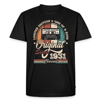 Original Rétro Cadeau Anniversaire pour Né en 1931 - T-shirt Premium bio Homme - noir - Devant - Nico (187cm)