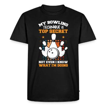 Bowling Team Bowling Ball Designs Bowling Tees - T-shirt Premium bio Homme - noir - Devant - Nico (187cm)